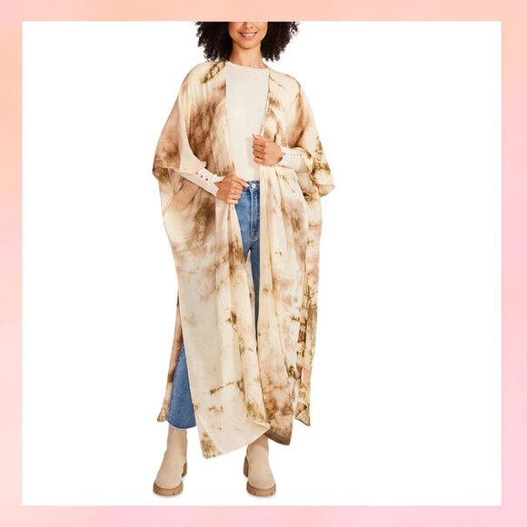 Steve Madden Tops - Steve Madden Women's One Size Tie Dye Woven Gauze Duster Kimono